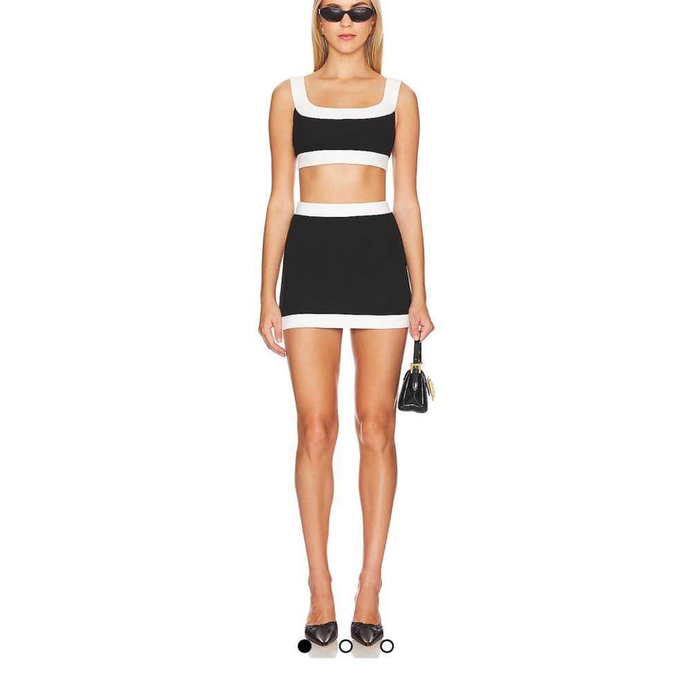 Black and White Two-Piece Mini Dress
